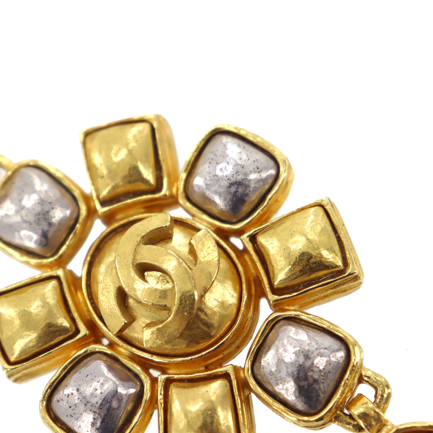 CHANEL Logo Chain Necklace Gold 97A #AG838